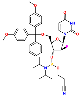(image for) MC082406 5'-O-DMT-2'-F-2'-arabinofuranosyl-deoxyuridine 3'-CE phosphoramidite